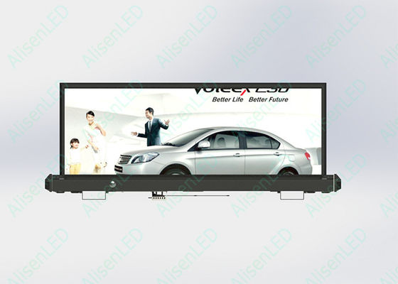 P2.5 Display LED de taxi superior RGB pantalla de publicidad de taxi exterior Alto brillo 5000 nits